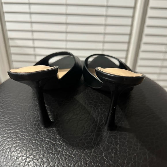 Anne Michelle Black Open-Toe Mules 🖤 Size 10 - Picture 3 of 6